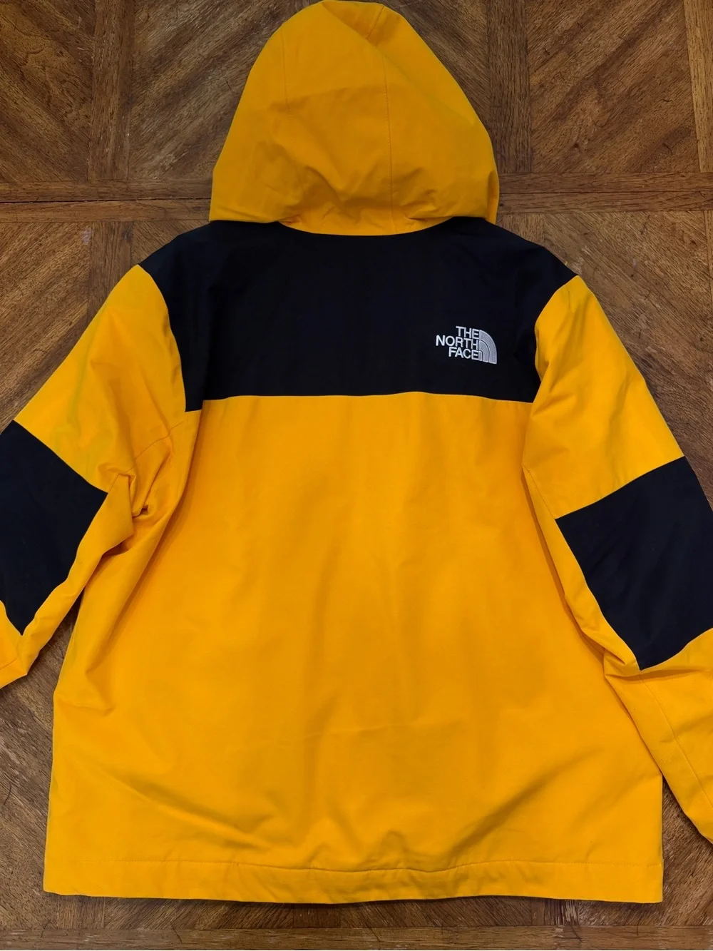 The North Face Men’s Yellow and Black Insulated Hooded Jacket size XL